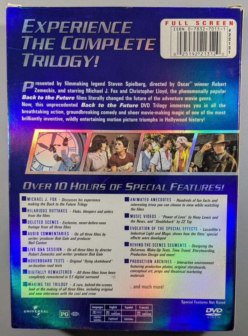 Back To The Future: The Complete Trilogy - DVD Set (Pre-Owned