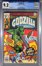 Load image into Gallery viewer, Godzilla (1977) #9 CGC 9.2 DOUBLE COVER Cover Art by Herb Trimpe