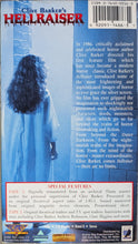Load image into Gallery viewer, Clive Barker's HELLRAISER (1987) - 2 Tape Set Back Cover Art