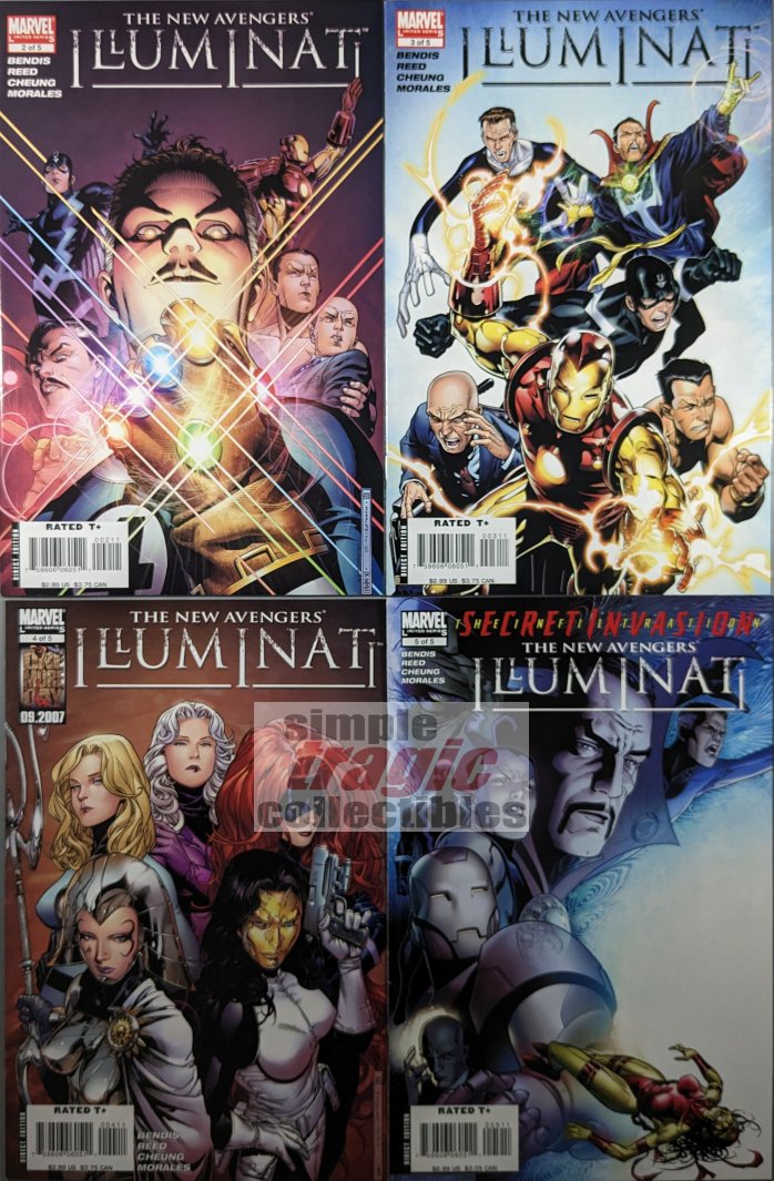 New Avengers: Illuminati (2007) #1-5 Complete Series – Simple
