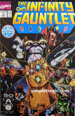 The Infinity Gauntlet #1 Comic Book Cover Art