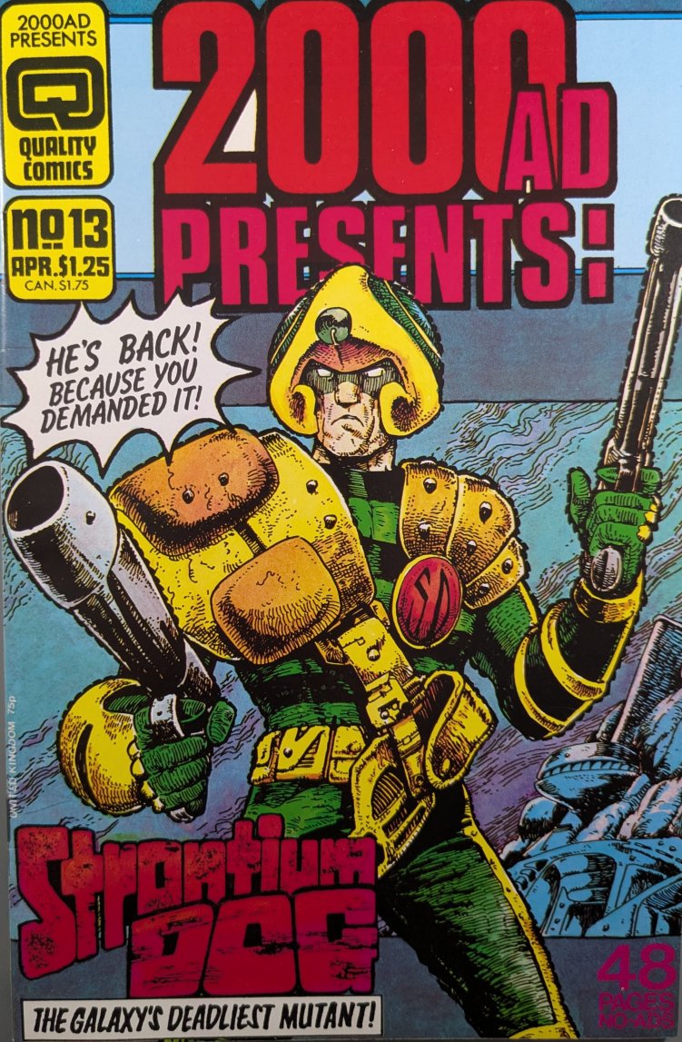 2000 A.D. #13 Comic Book Cover Art by Carlos Ezquerra