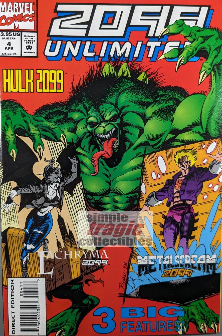 2099 Unlimited #4 Comic Book Cover Art by Paul Ryan