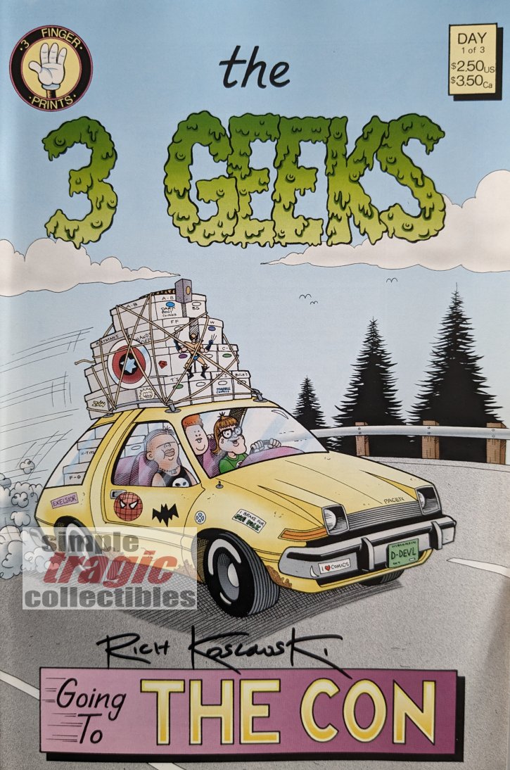 The 3 Geeks #1 2nd Print Comic Book Cover Art by Rich Koslowski