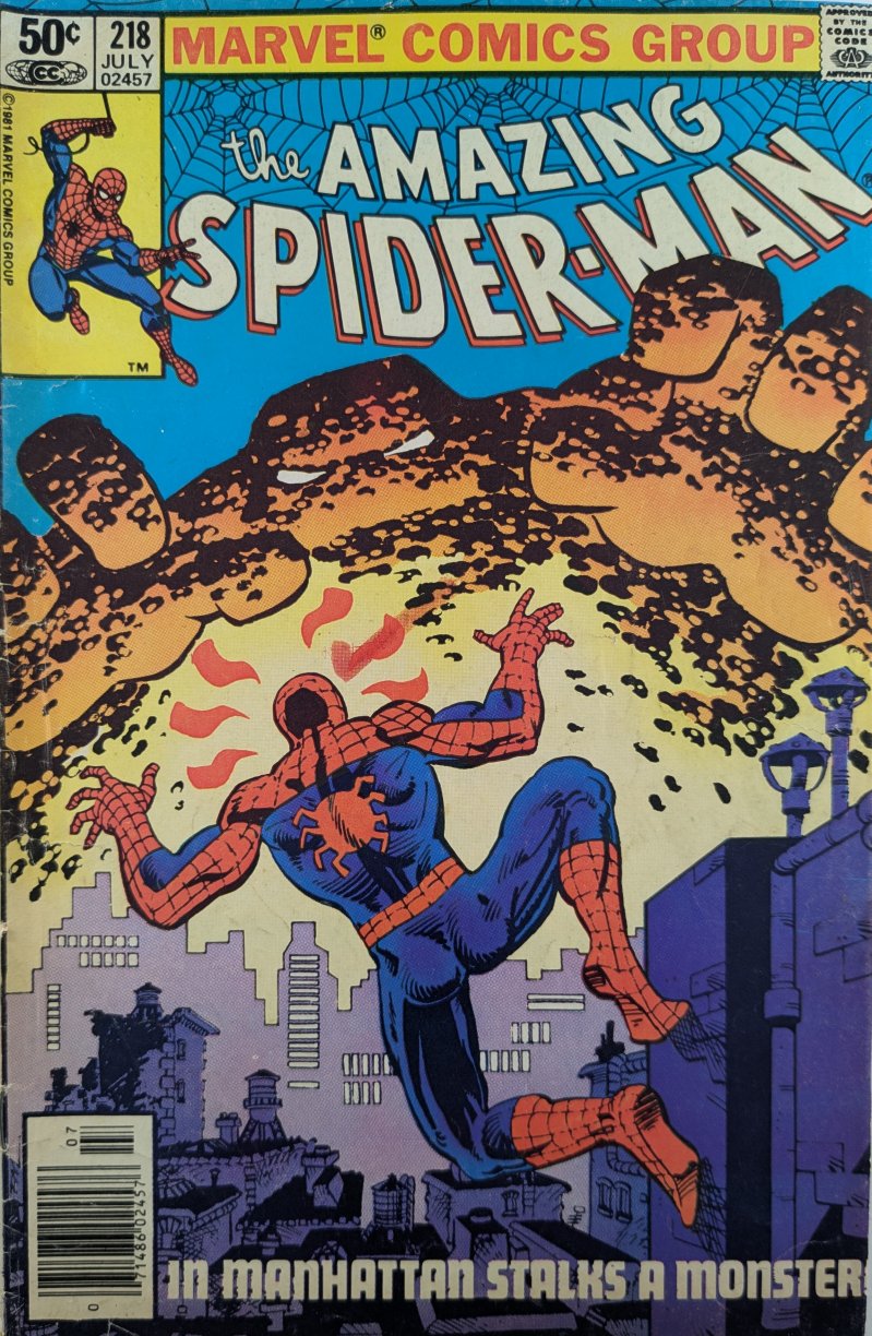 Amazing Spider-Man #218 Comic Book Cover Art by Frank Miller