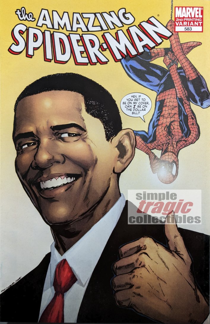 Amazing Spider-Man #583 Obama Variant Comic Book Cover Art by Phil Jimenez