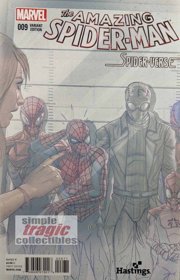 Amazing Spider-Man #9 Hastings Variant Comic Book Cover Art by Greg Horn