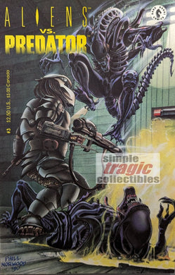 Aliens Vs. Predator #3 Comic Book Cover Art by Phil Norwood