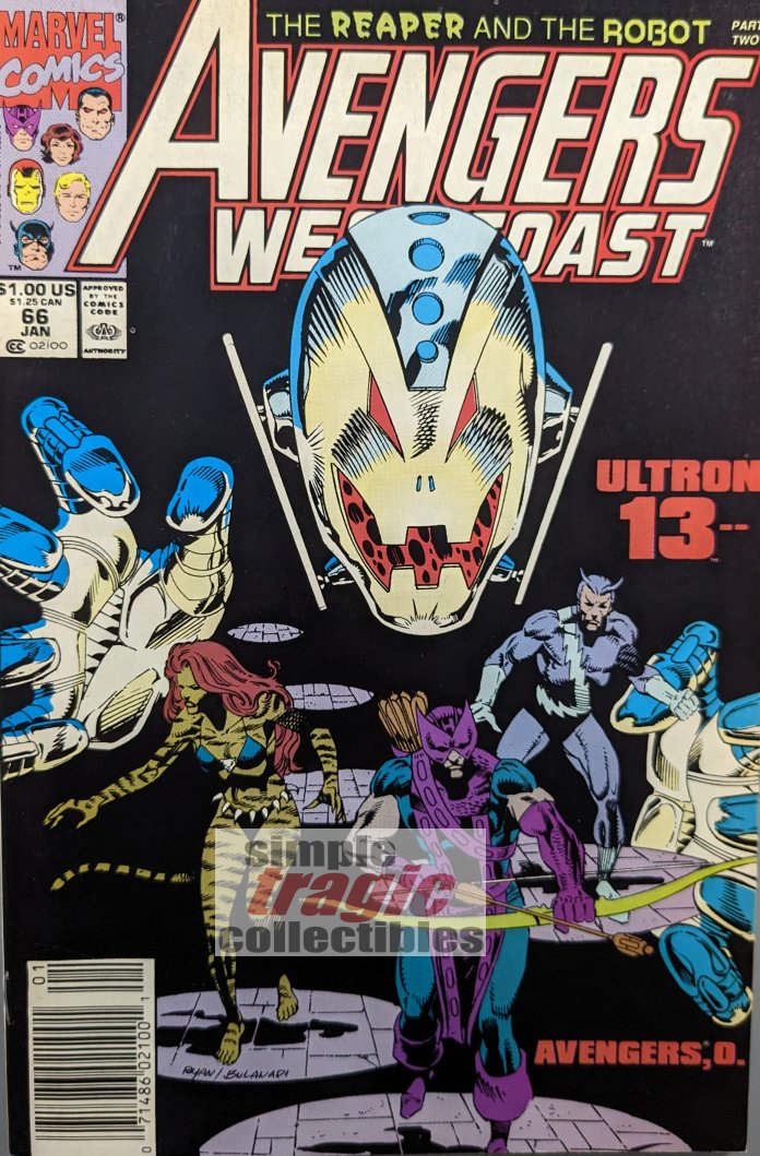 Avengers West Coast #66 Comic Book Cover Art by Paul Ryan