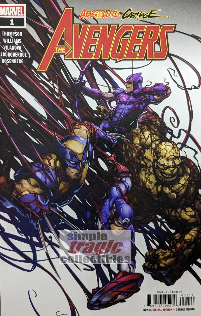 Absolute Carnage: Avengers #1 Comic Book Cover Art by Clayton Crain