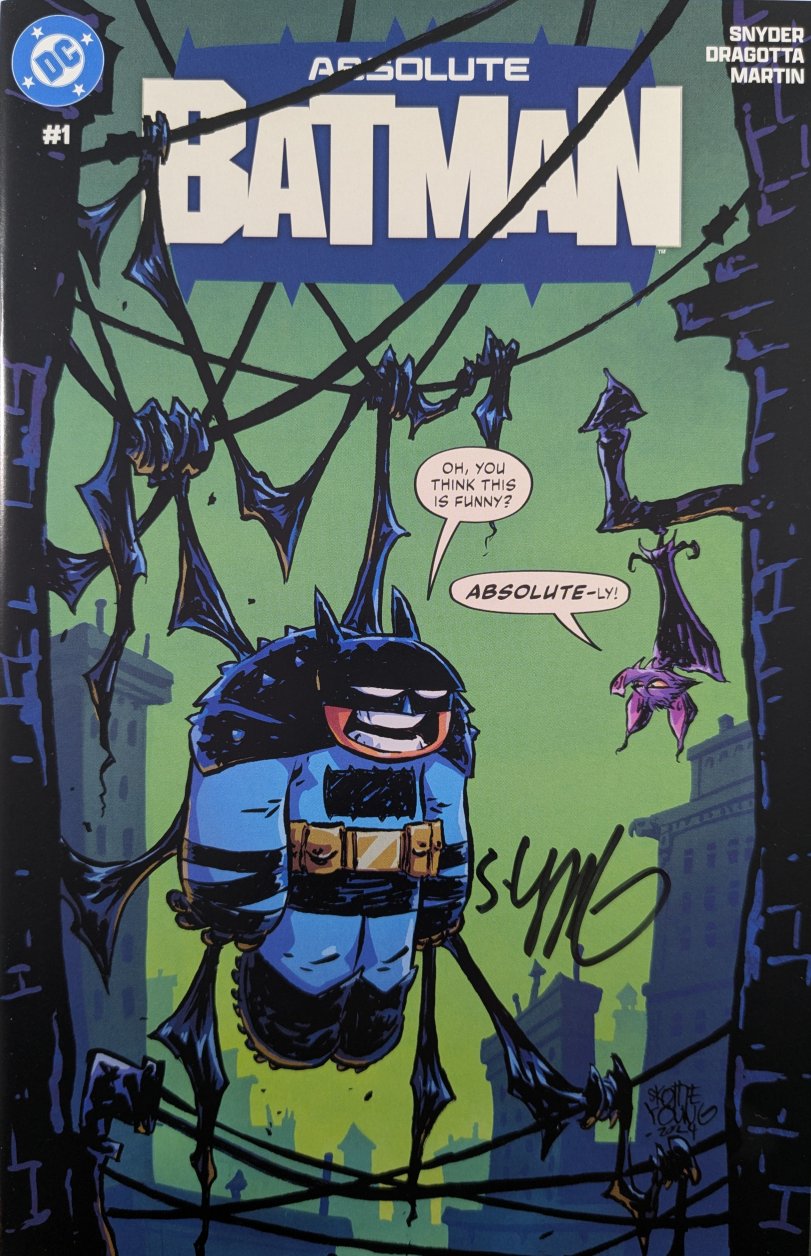 Absolute Batman #1 Variant Comic Book Cover Art by Skottie Young