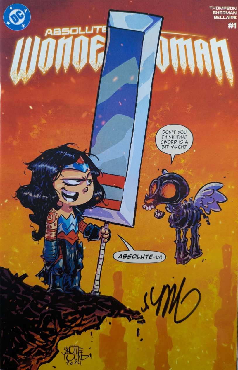 Absolute Wonder Woman #1 Variant Comic Book Cover Art by Skottie Young