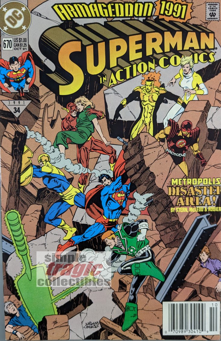 Action Comics #670 Comic Book Cover Art by Dan Jurgens