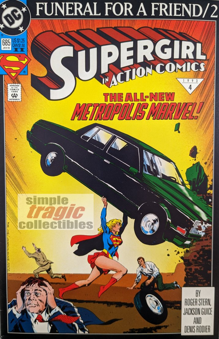Action Comics #685 2nd Print Comic Book Cover Art by Jackson Guice