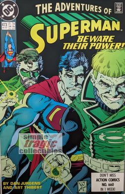 Adventures Of Superman #473 Comic Book Cover Art by Dan Jurgens