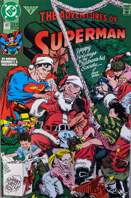 Adventures Of Superman #487 Comic Book Cover Art by Jerry Ordway