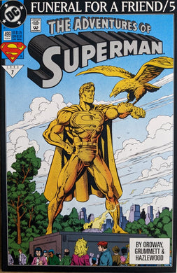 Adventures Of Superman #499 Comic Book Cover Art by Tom Grummett