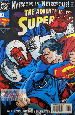 Adventures Of Superman #515 Comic Book Cover Art by Barry Kitson