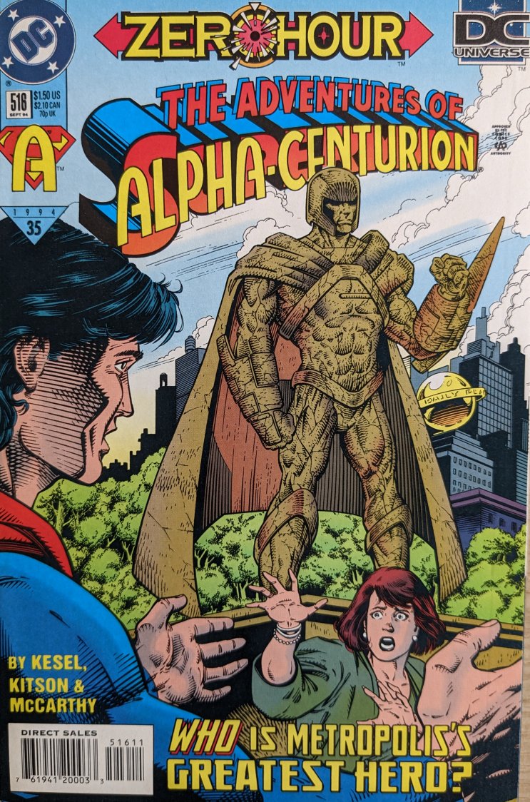 Adventures Of Superman #516 Comic Book Cover Art by Barry Kitson