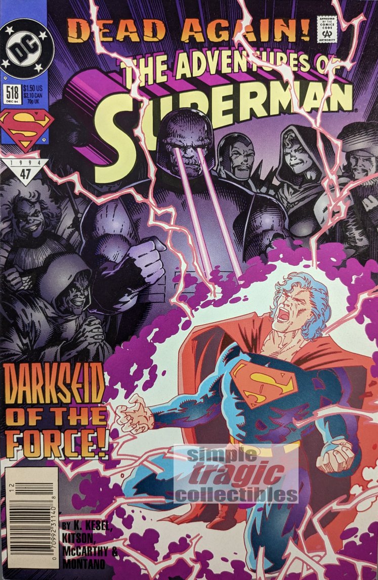 Adventures Of Superman #518 Comic Book Cover Art by Barry Kitson