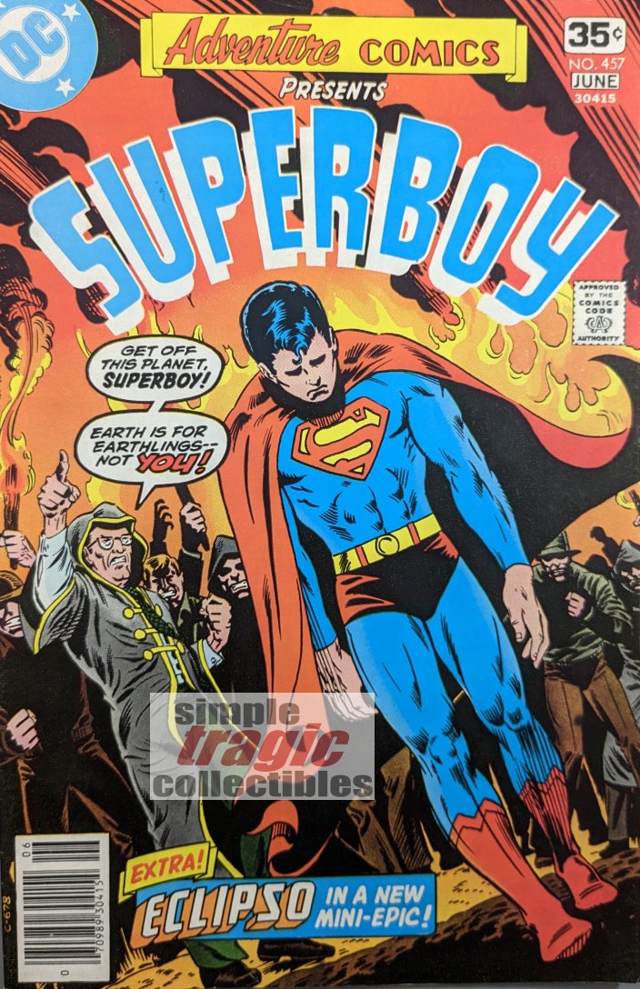 Adventure Comics #457 Comic Book Cover Art by Al Milgrom