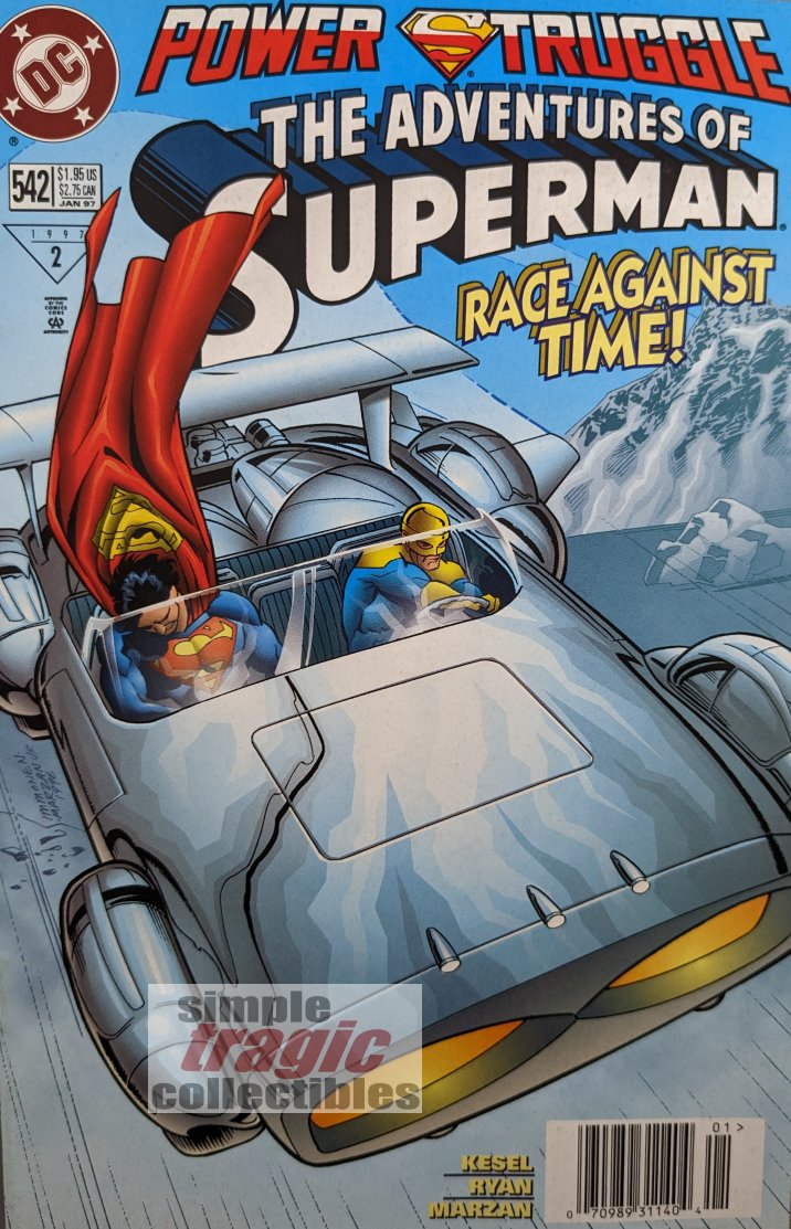 Adventures Of Superman #542 Comic Book Cover Art