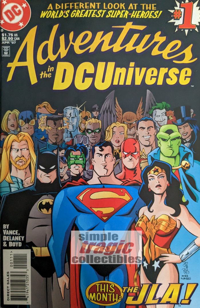 Adventures In The DC Universe #1 Comic Book Cover Art by John Delaney