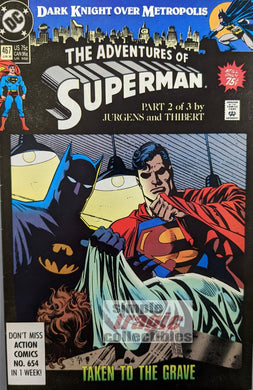 Adventures Of Superman #467 Comic Book Cover Art