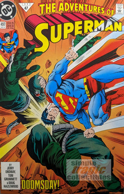 Adventures of Superman #497 Comic Book Cover Art