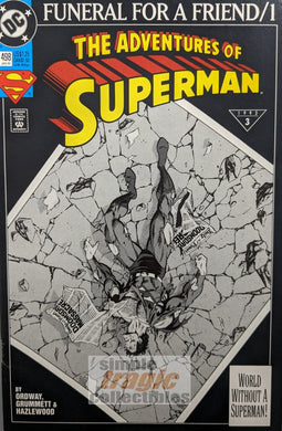 Adventures of Superman #498 Comic Book Cover Art
