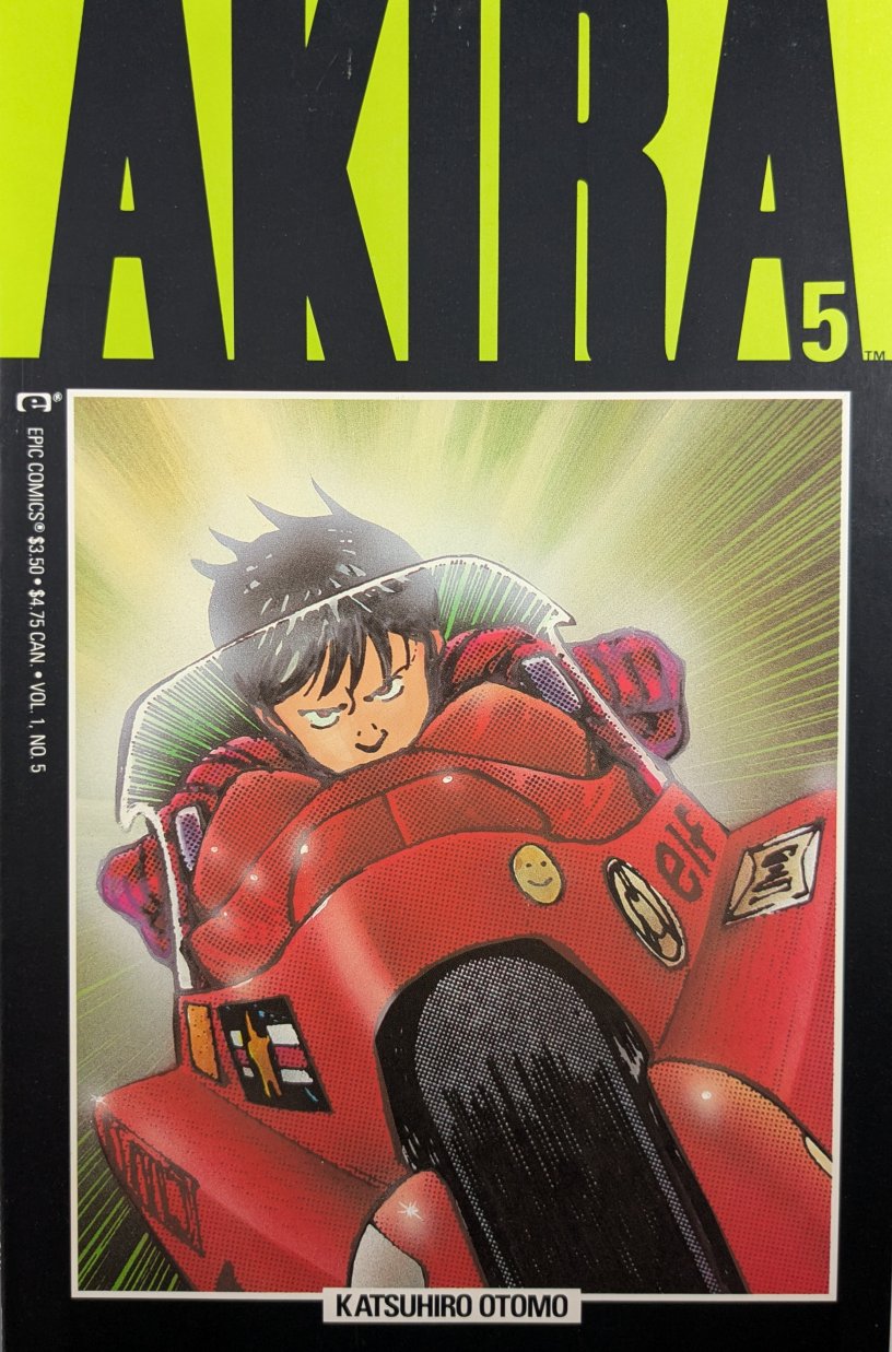Akira #5 Comic Book Cover Art by Katsuhiro Otomo