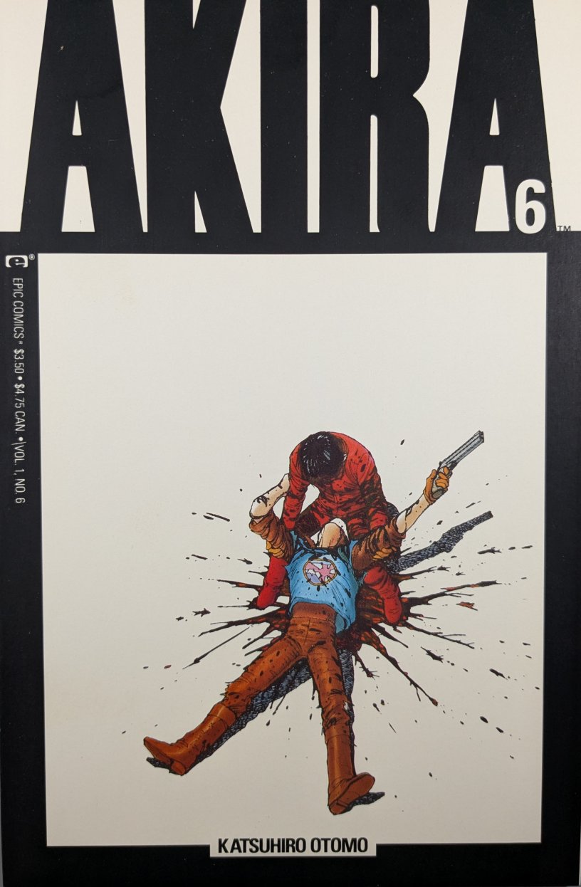 Akira #6 Comic Book Cover Art by Katsuhiro Otomo