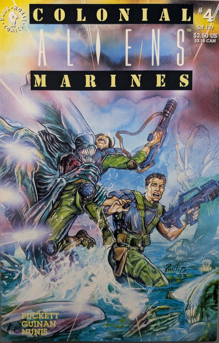 Aliens Colonial Marines #4 Comic Book Cover Art by Joe Phillips