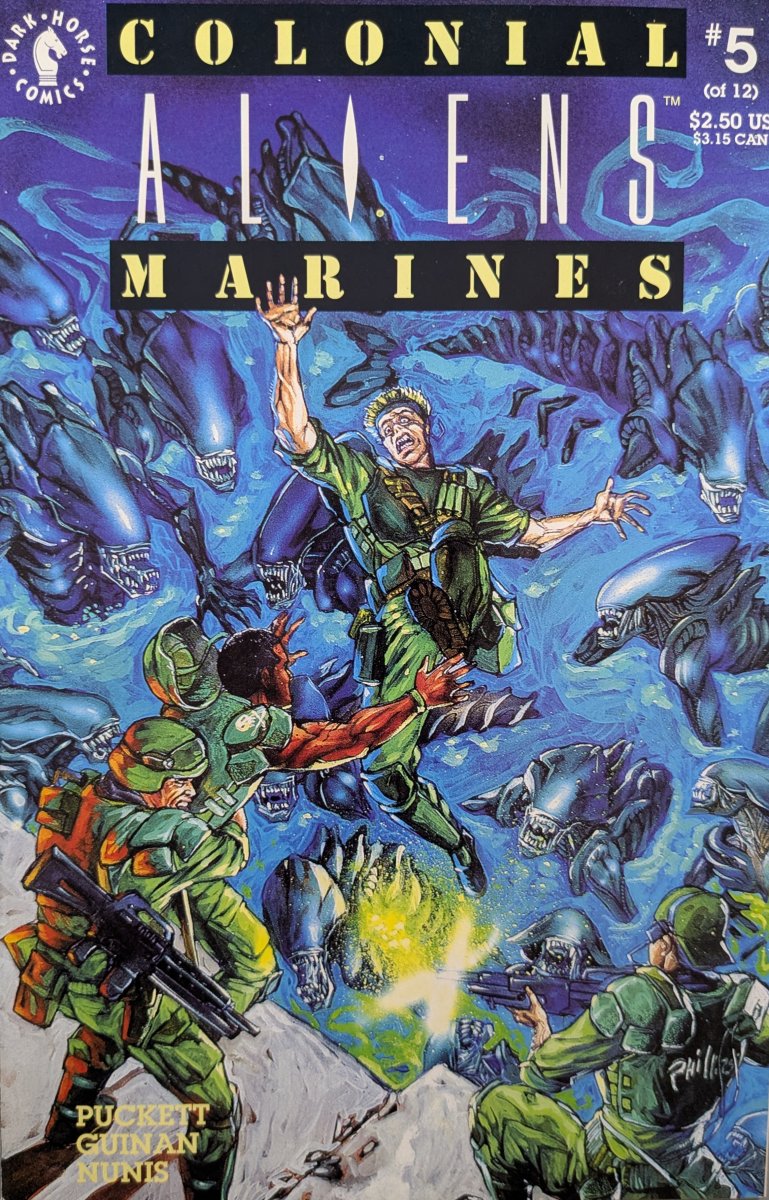 Aliens Colonial Marines #5 Comic Book Cover Art by Joe Phillips