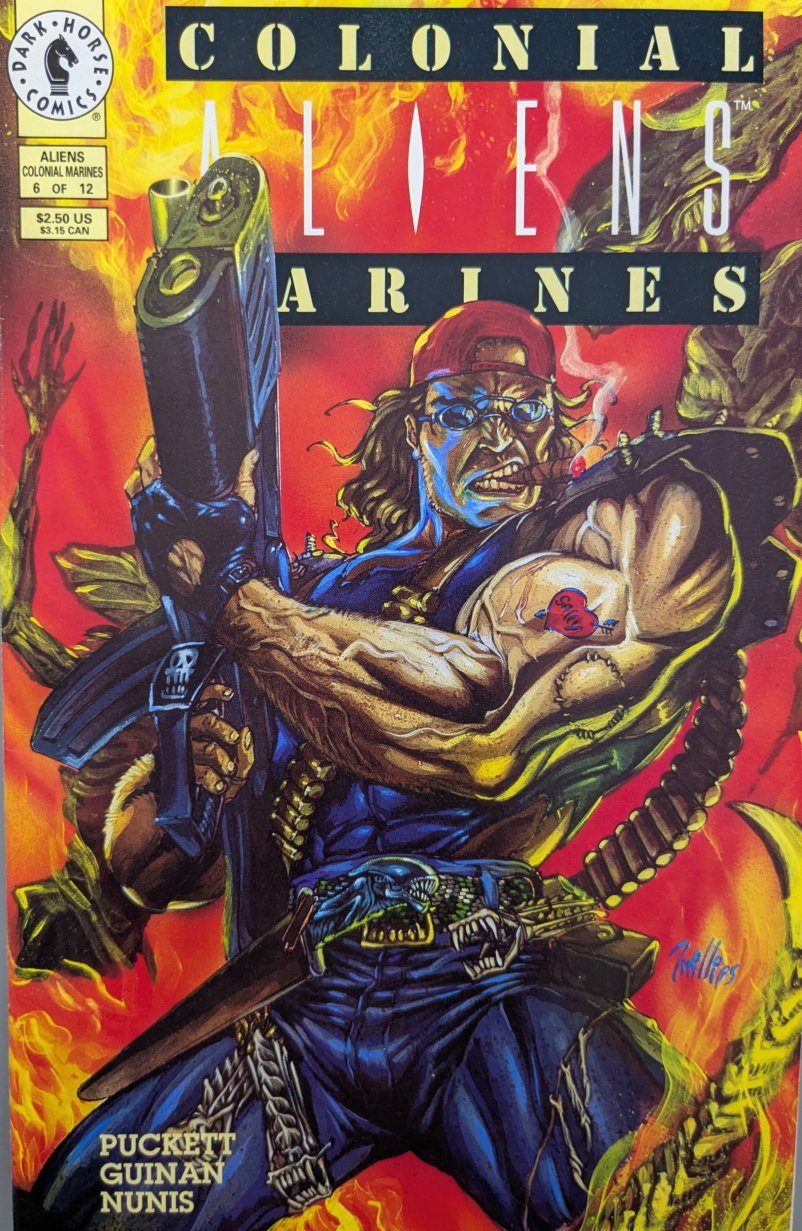 Aliens Colonial Marines #6 Comic Book Cover Art by Joe Phillips