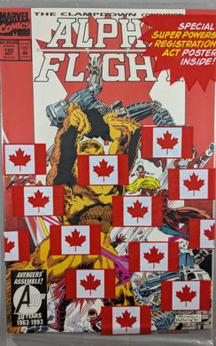 Alpha Flight #120 Comic Book Cover Art by Pat Broderick