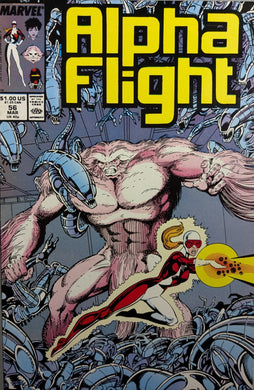Alpha Flight #56 Comic Book Cover Art by Jim Lee