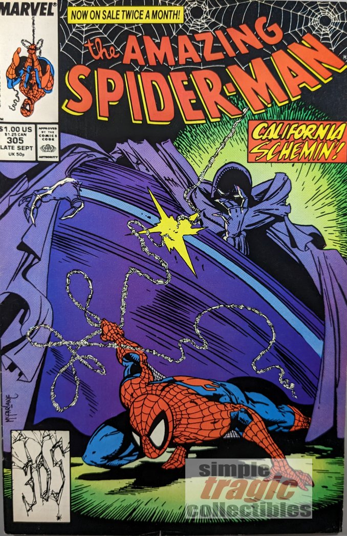 Amazing Spider-Man #305 Comic Book Cover Art by Todd McFarlane