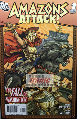 Amazons Attack #1 Comic Book Cover Art by Pete Woods