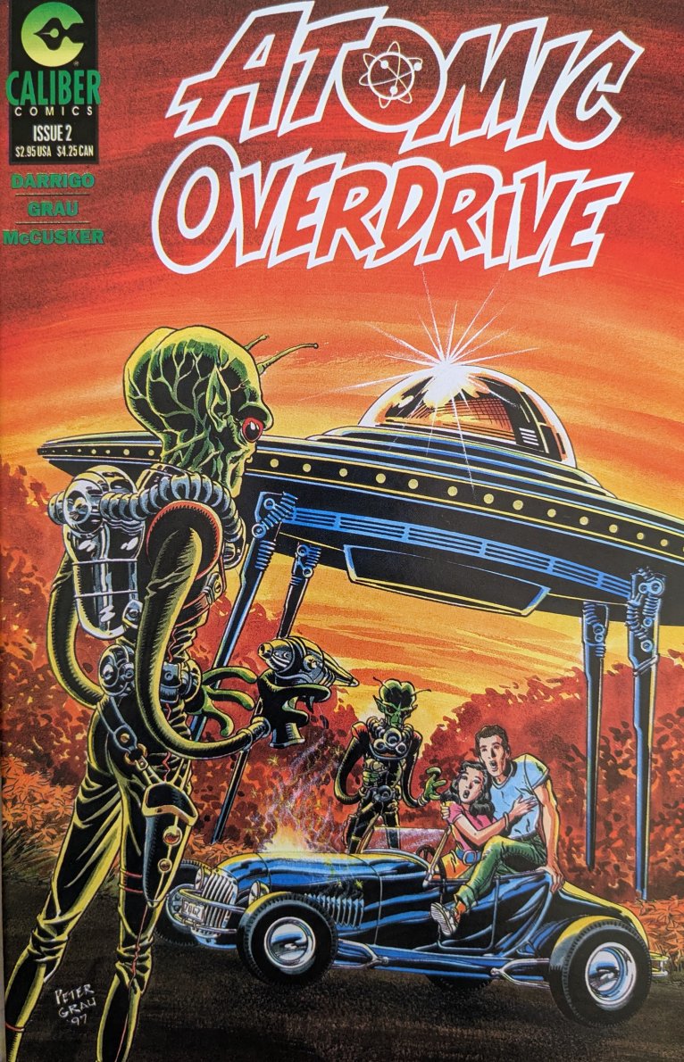 Atomic Overdrive #2 Comic Book Cover Art by Peter Grau