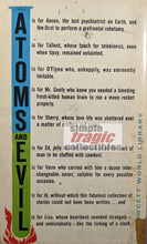 Load image into Gallery viewer, Atoms And Evil Novel Back Cover Art
