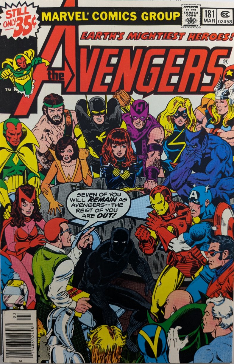 The Avengers #181 Comic Book Cover Art by George Perez