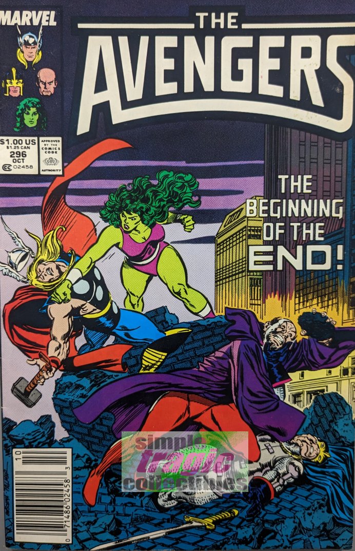 Avengers #296 Comic Book Cover Art by John Buscema