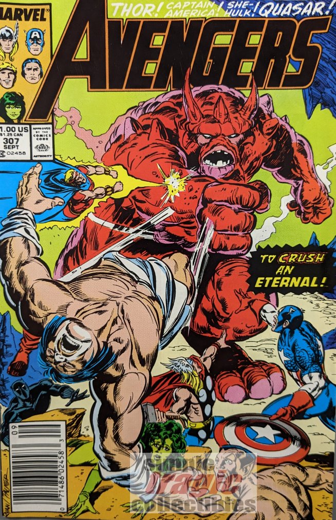 Avengers #307 Comic Book Cover Art