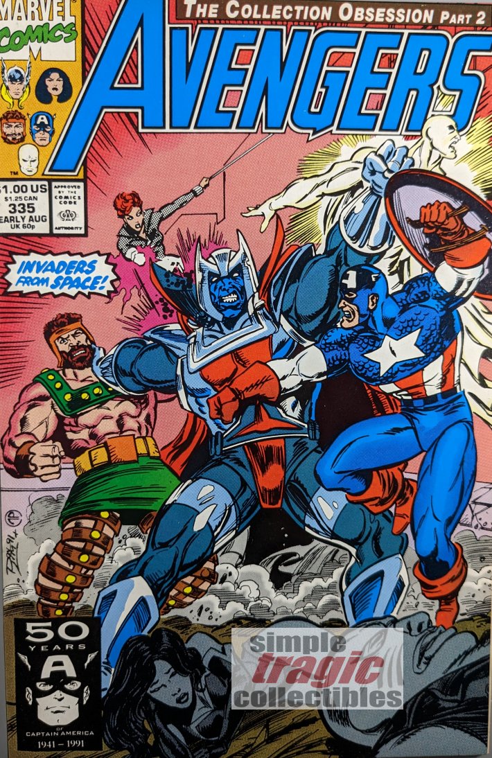 Avengers #335 Comic Book Cover Art by Ron Lim