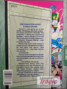 Avengers: Death Trap - The Vault Graphic Novel Back Cover Art