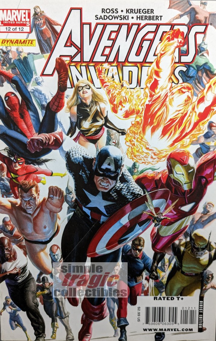 Avengers / Invaders #12 Comic Book Cover Art by Alex Ross