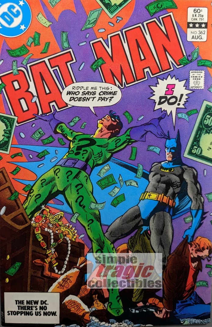 Batman #362 Comic Book Cover Art