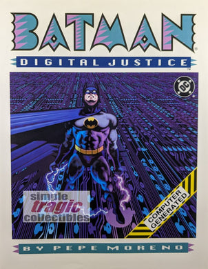 Batman: Digital Justice Graphic Novel Cover Art by Pepe Moreno