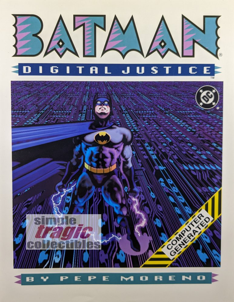 Batman: Digital Justice Graphic Novel Cover Art by Pepe Moreno
